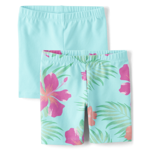 Childrensplace Toddler Girls Tropical Bike Shorts 2-Pack