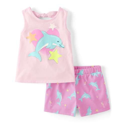 Childrensplace Toddler Girls Dolphin 2-Piece Outfit Set