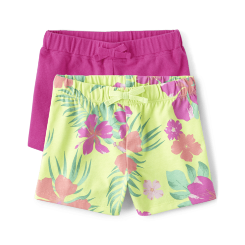 Childrensplace Girls Tropical Shorts 2-Pack