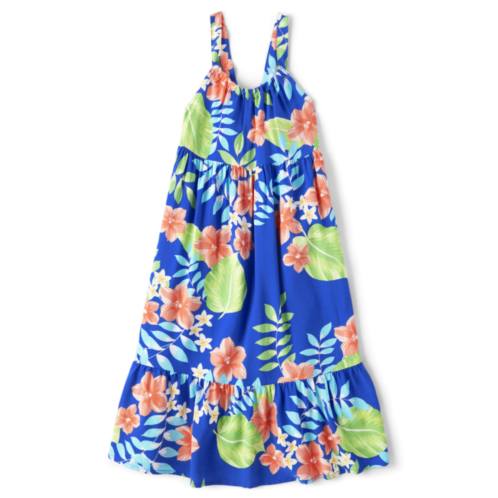 Childrensplace Girls Matching Family Tropical Midi Tiered Dress
