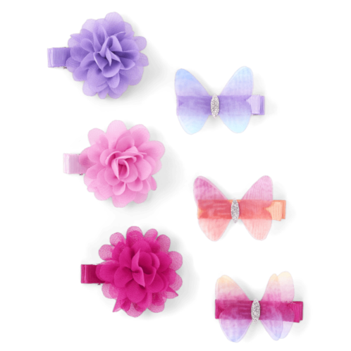 Childrensplace Girls Butterfly Hair Clip 6-Pack
