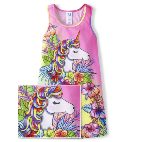 Childrensplace Girls Tropical Unicorn Nightgown