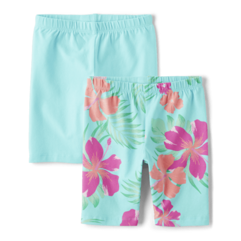 Childrensplace Girls Tropical Bike Shorts 2-Pack
