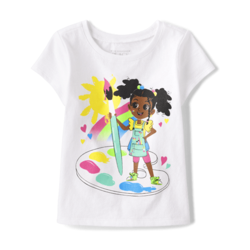 Childrensplace Baby And Toddler Girls Paint Graphic Tee