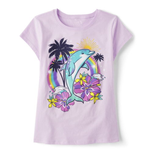 Childrensplace Girls Dolphin Graphic Tee