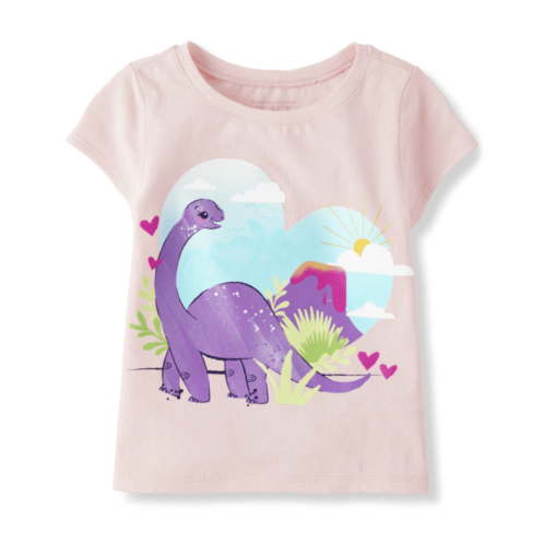 Childrensplace Baby And Toddler Girls Dino Heart Graphic Tee