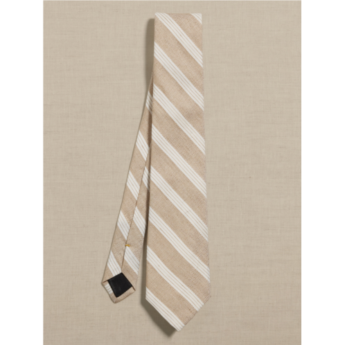 Bananarepublic Italian Linen-Silk Stripe Tie