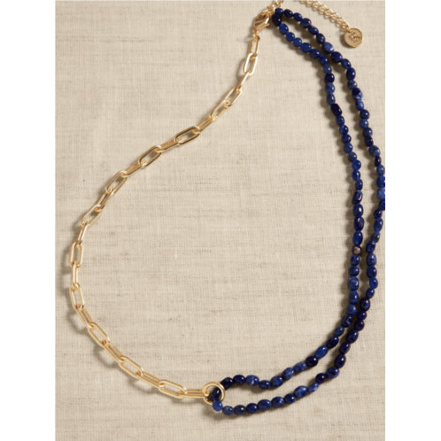 bananarepublic Semi-Precious Stone Paperclip Chain Necklace