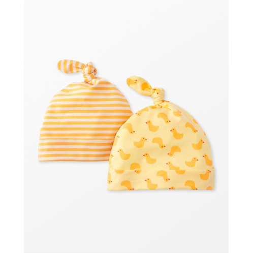 2-Piece Baby Layette Print Stretch Top Knit Beanie in HannaSoft | Hanna Andersson