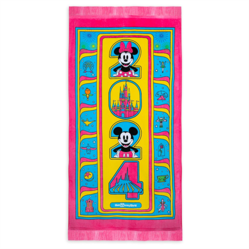 Mickey and Minnie Mouse Beach Towel Walt Disney World 2024 Large