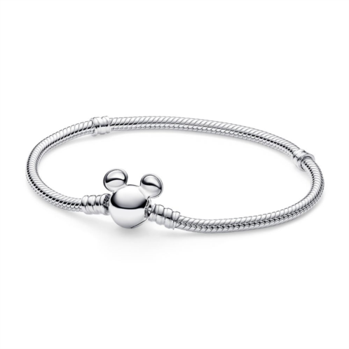 Disney Mickey Mouse Icon Snake Chain Bracelet by Pandora Silver