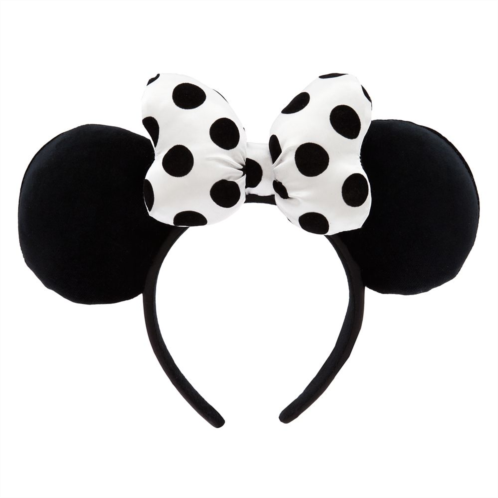 Disney Minnie Mouse Ear Headband with Satin Bow for Adults Black and White