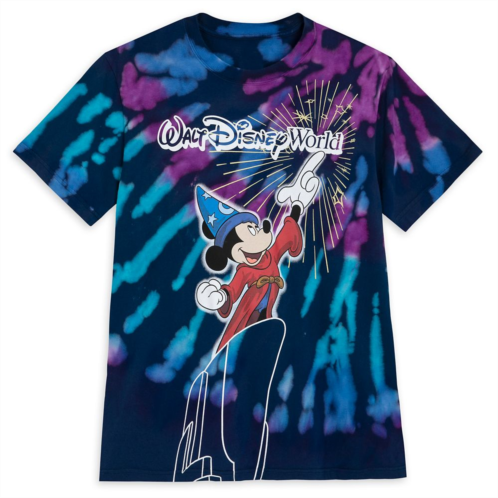 Sorcerer Mickey Mouse Tie-Dye T-Shirt for Adults Walt Disney World