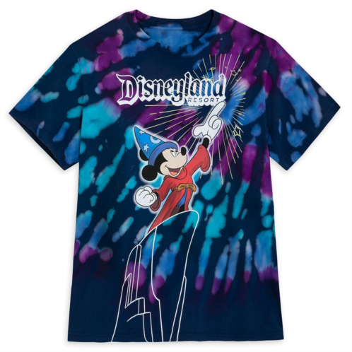 Sorcerer Mickey Mouse Tie-Dye T-Shirt for Adults Disneyland