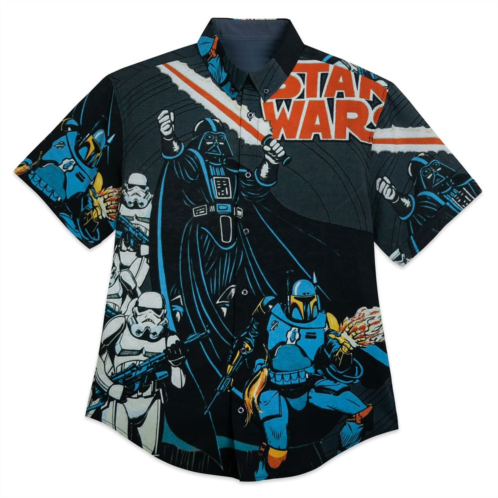 Disney Star Wars Space In-Vaders Button Down Shirt for Adults by RSVLTS