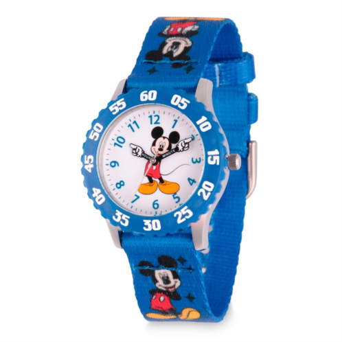 Disney Mickey Mouse Time Teacher Watch for Kids Print Band