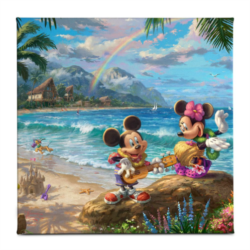 Disney Mickey and Minnie in Hawaii Gallery Wrapped Canvas by Thomas Kinkade Studios