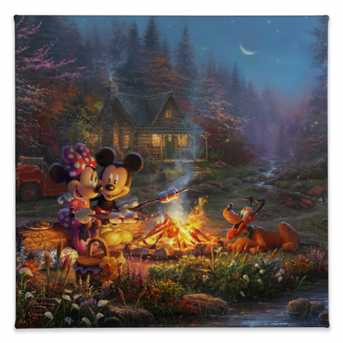 Disney Mickey and Minnie Sweetheart Campfire Gallery Wrapped Canvas by Thomas Kinkade Studios