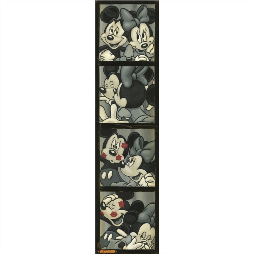 Disney Mickey and Minnie Mouse Photo Booth Kiss Canvas Artwork by Trevor Carlton 48 x 12 Limited Edition