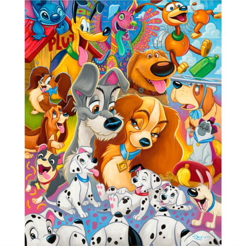 Disney Dogs So Many Disney Dogs Canvas Artwork by Tim Rogerson 30 x 24 Limited Edition