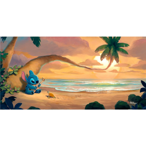 Disney Stitch Sunset Serenade Canvas Artwork by Rob Kaz 15 x 30 Limited Edition