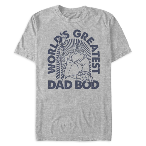 Disney King Triton Worlds Greatest Dad Bod Heathered T-Shirt for Men The Little Mermaid