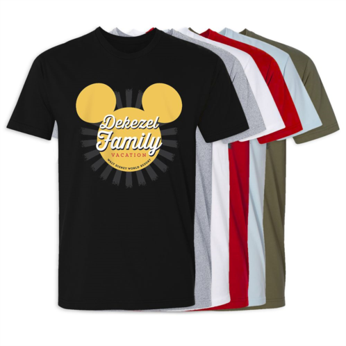 Adults Walt Disney World Mickey Mouse Sunburst Family Vacation T-Shirt Customized