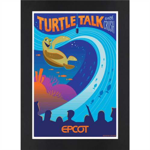 Disney EPCOT Turtle Talk with Crush Matted Print