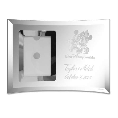 Disney Mickey and Minnie Mouse Glass Frame by Arribas Large Personalized
