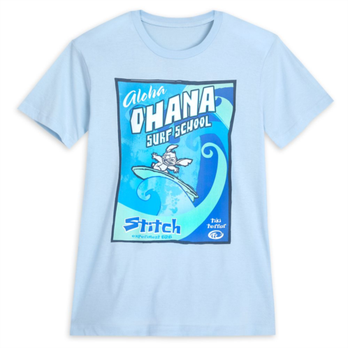 Disney Stitch Ohana Surf School T-Shirt for Adults Lilo & Stitch