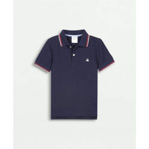 Brooksbrothers Boys Tipped Pique Polo Shirt
