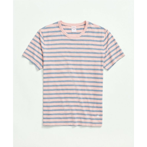 Brooksbrothers Washed Cotton Tie Stripe T-Shirt