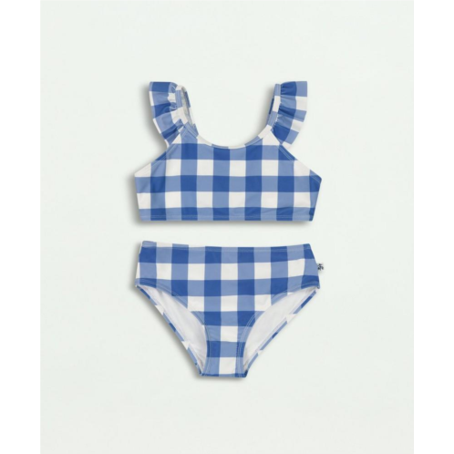 Brooksbrothers Girls Two Piece Ruffle Strap Bathing Suit