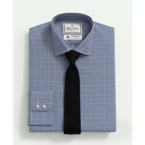 Brooks Brothers X Thomas Mason Cotton Poplin English Collar, Glen Plaid Dress Shirt
