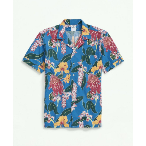 Brooksbrothers Cotton Short Sleeve Camp Collar Shirt In Voyager Tropical Print
