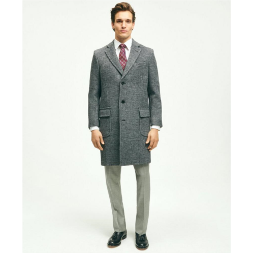 Brooksbrothers Wool Blend Double-Faced Glen Plaid Overcoat