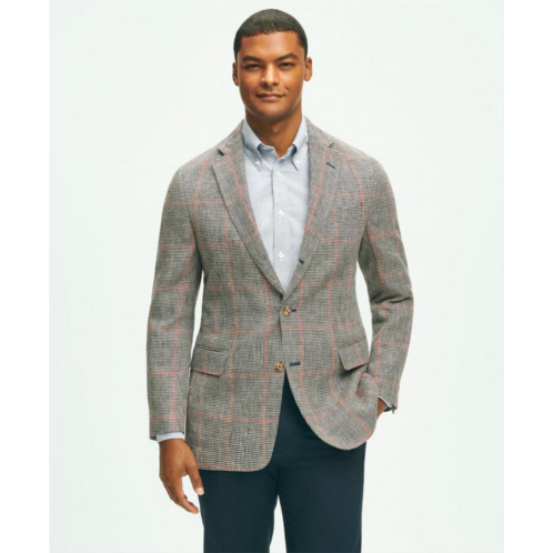 Brooksbrothers Classic Fit Linen Houndstooth Sport Coat