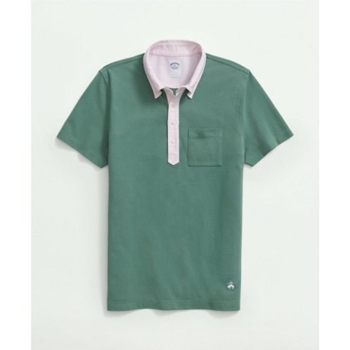 Brooksbrothers The Vintage Oxford-Collar Polo Shirt In Supima Cotton Blend