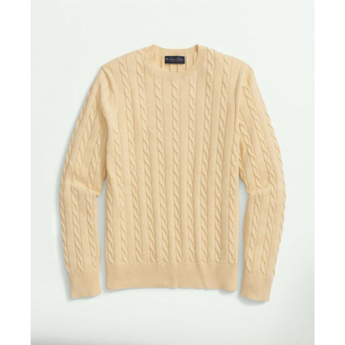 Brooksbrothers Supima Cotton Cable Crewneck Sweater