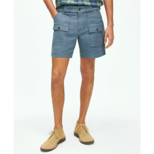 Brooksbrothers 6.5 Cotton Canvas Camp Shorts