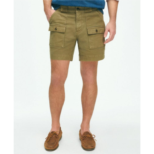 Brooksbrothers 6.5 Cotton Canvas Camp Shorts