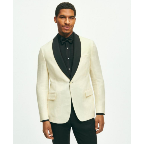 Brooksbrothers Classic Fit 1818 Herringbone Dinner Jacket In Linen-Wool Blend