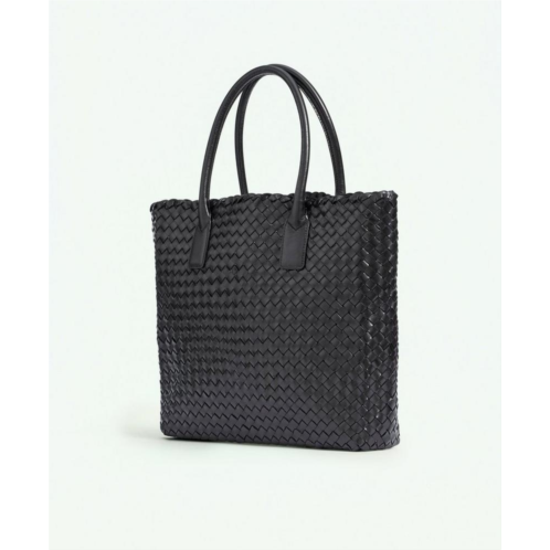 Brooksbrothers Woven Leather Tote Bag