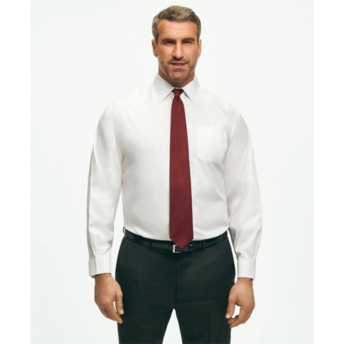 Brooksbrothers Stretch Big & Tall Dress Shirt, Non-Iron Pinpoint Spread Collar