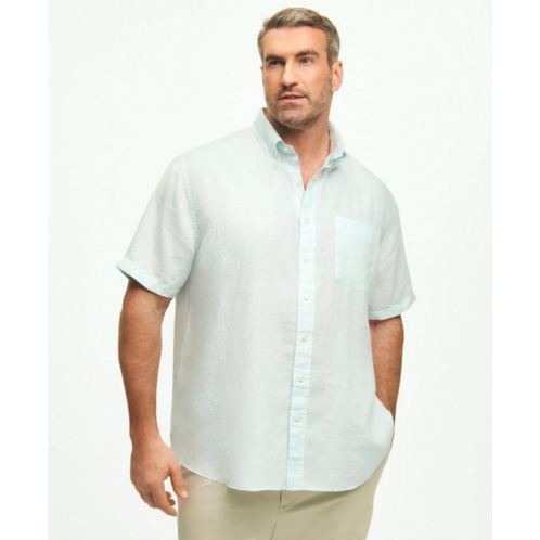 Brooksbrothers Big & Tall Sport Shirt, Short-Sleeve Irish Linen