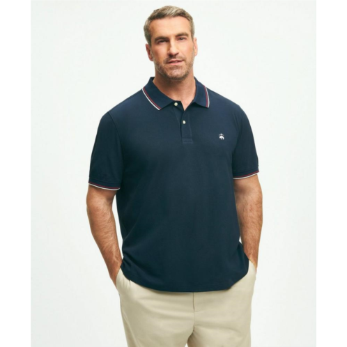 Brooksbrothers Big & Tall Vintage-Inspired Supima Cotton Short-Sleeve Tennis Polo Shirt