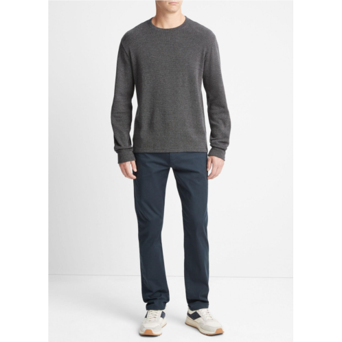Vince Textured Thermal Long-Sleeve Crew Neck T-Shirt