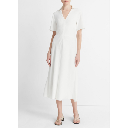 Vince Zip-Front Polo Dress