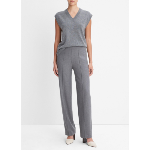 Vince Brushed Wool Mid-Rise Straight-Leg Pant