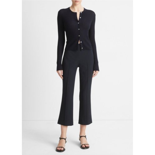 Vince Cashmere-Silk Ribbed Cardigan